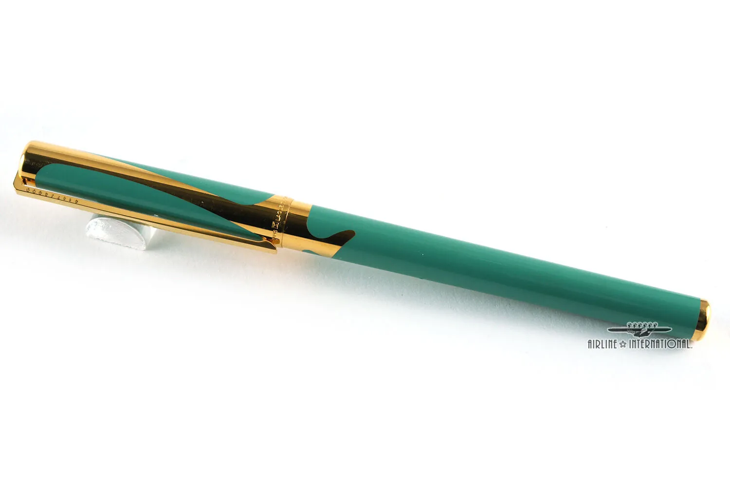 S.T. Dupont Art Nouveau Limited Edition Green Fountain Pen & Key Chain