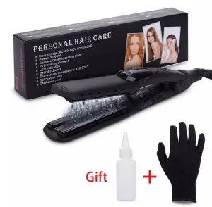 Steam Hair Straightener - Ceramic Plates with Flat Irons