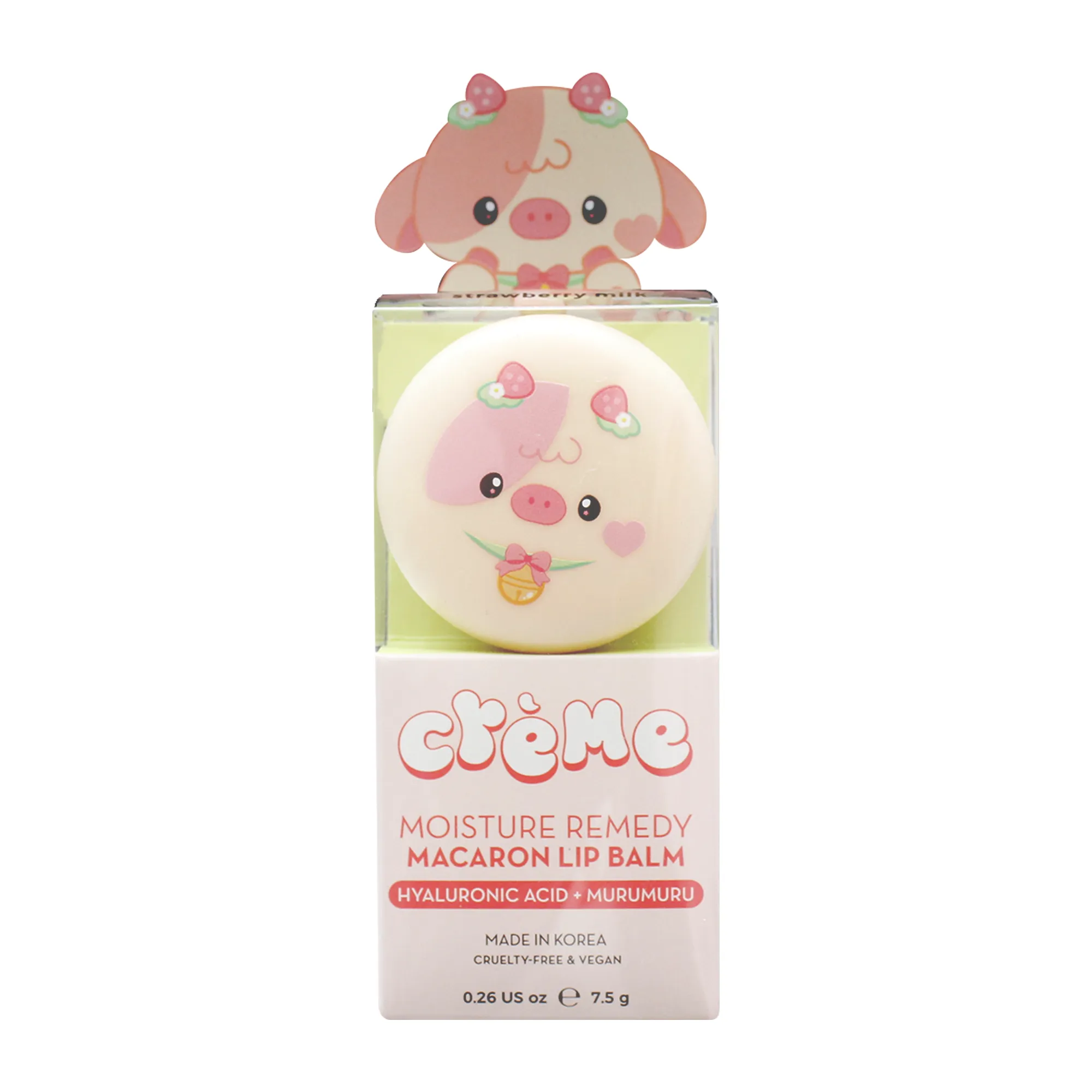 Strawberry Cow Macaron