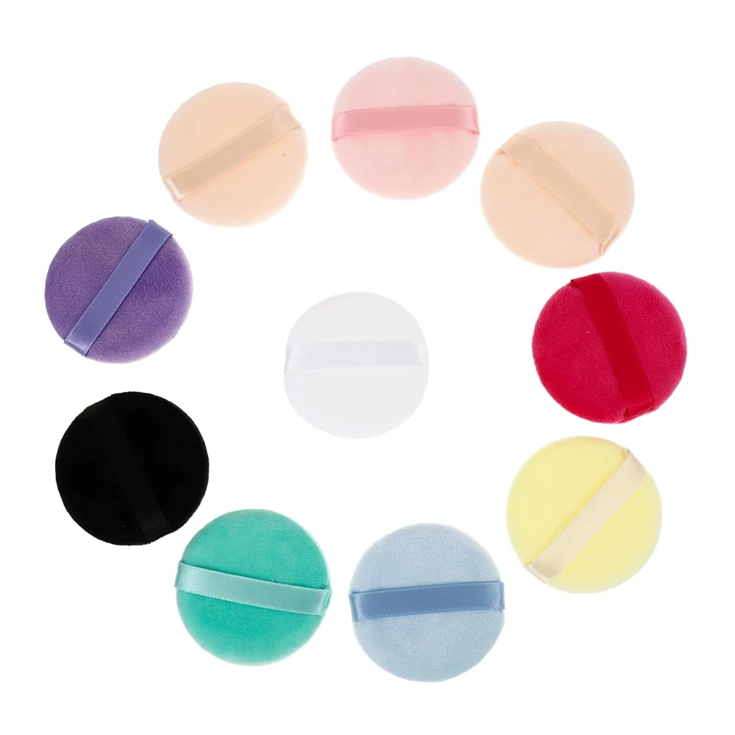 Supple Face Makeup 10 Pack Women's Cosmetics Puff Small Face for Loose Powder Girls