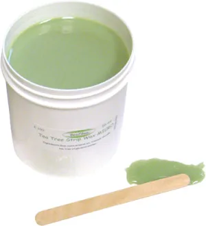 TEA TREE LIQUID SOFT STRIP WAX 16 OZ MICROWAVEABLE PLASTIC JAR
