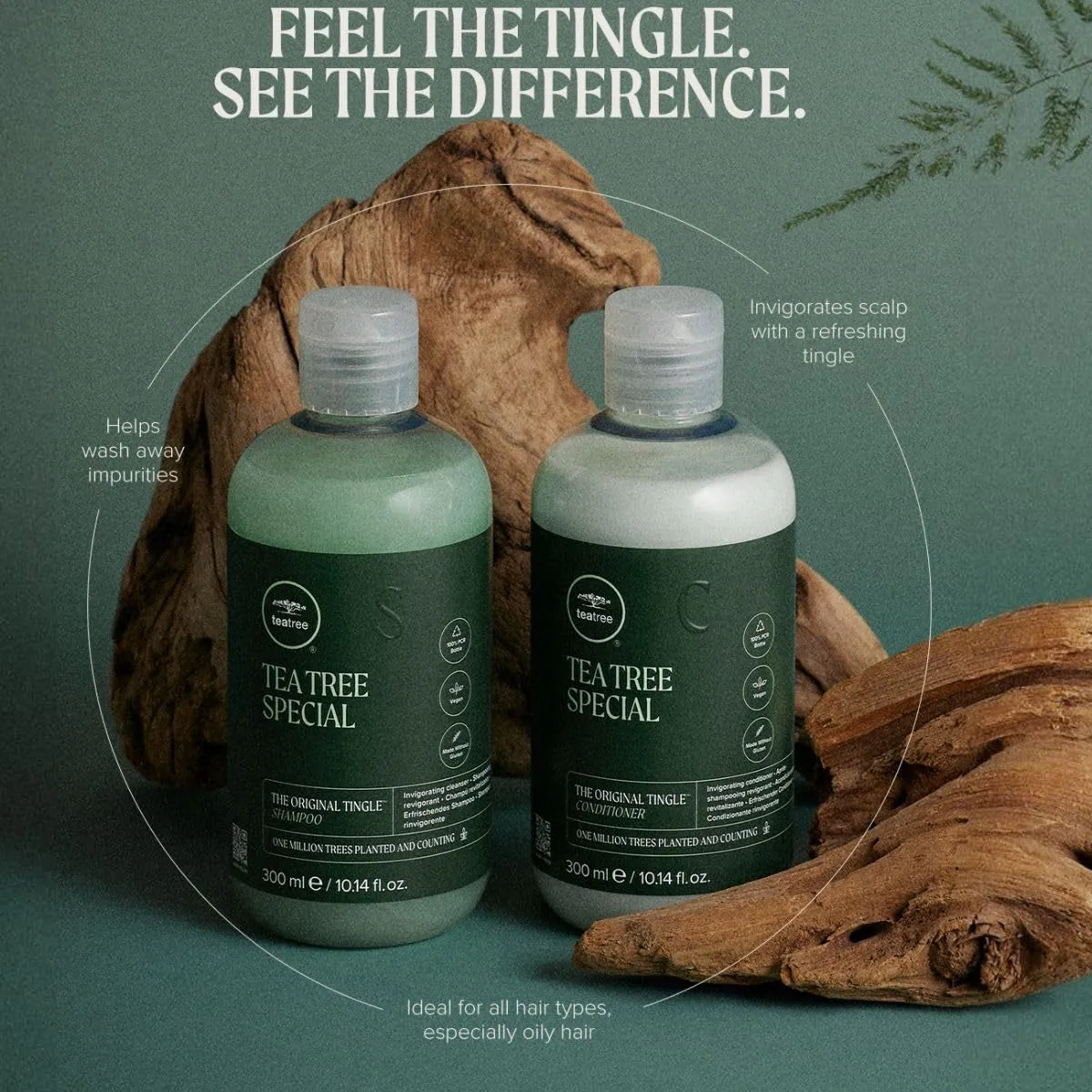 Tea Tree Special Shampoo - Deep Cleans & Refreshes Scalp, Invigorating Scent - 10.14 fl. oz.