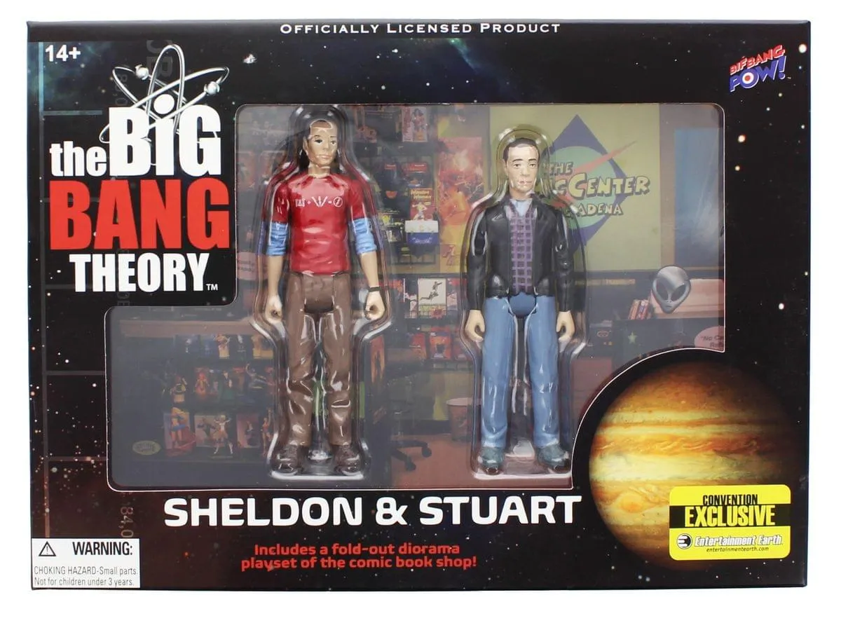 The Big Bang Theory Sheldon & Stuart (Con Exclusive) 3 3/4" Action Figures