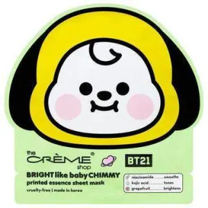 The Creme Shop BRIGHT Like Baby CHIMMY Printed Essence Sheet Mask - Niacinamide, Kojic Acid, Grapefruit