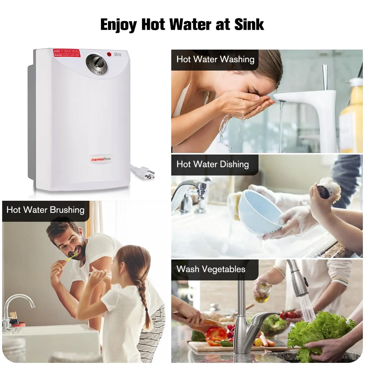 Thermoflow Mini Tank Electric Water Heater, 2.5-Gallons