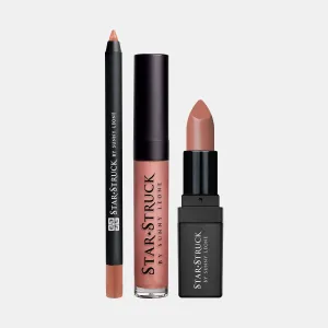 Toffee - 3Pcs Lip Kit, Lip Gloss, Lipstick & Lipliner Kit - Nude