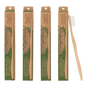 Toothbrush with Plant-Based Bristles - 4 Pack