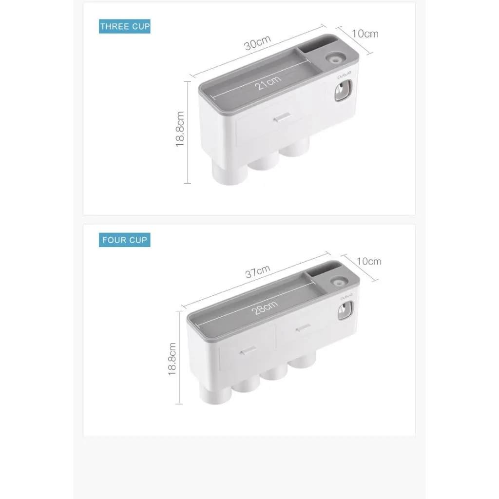 Toothpaste Dispenser And Toothbrush Holder