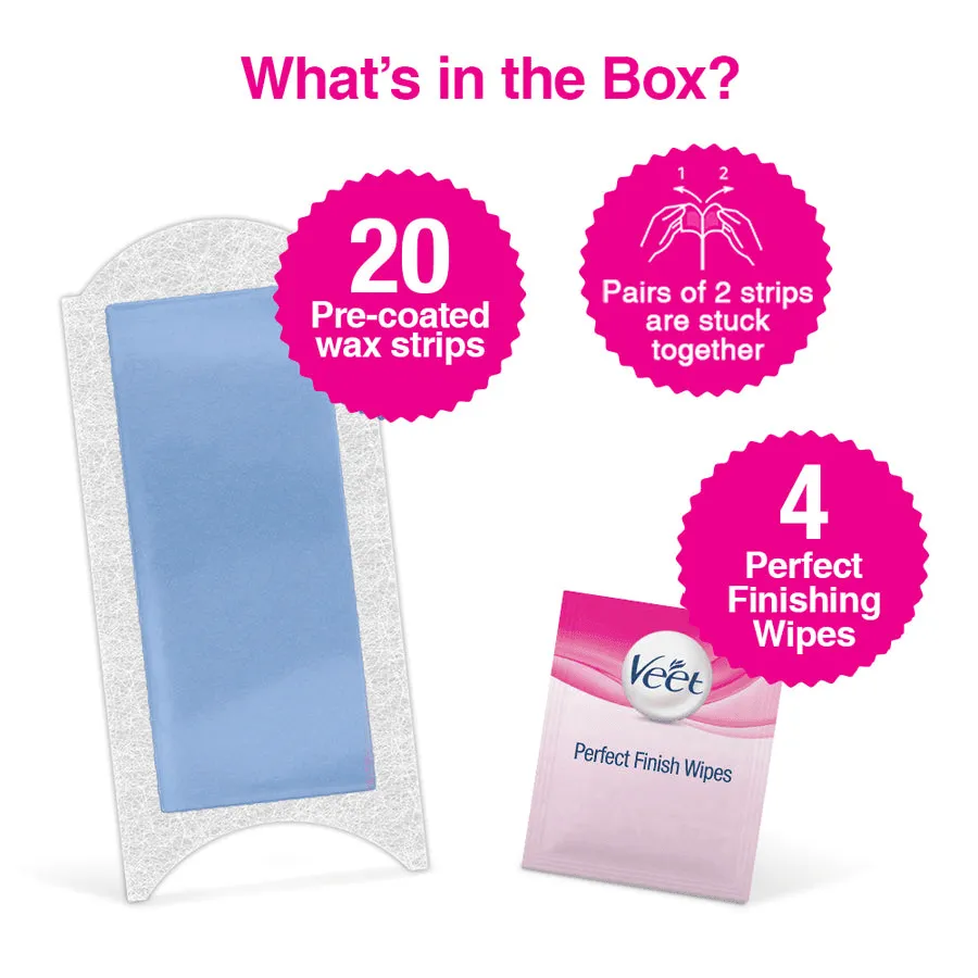 Veet Full Body Waxing Strips Sensitive Skin (20 strips)