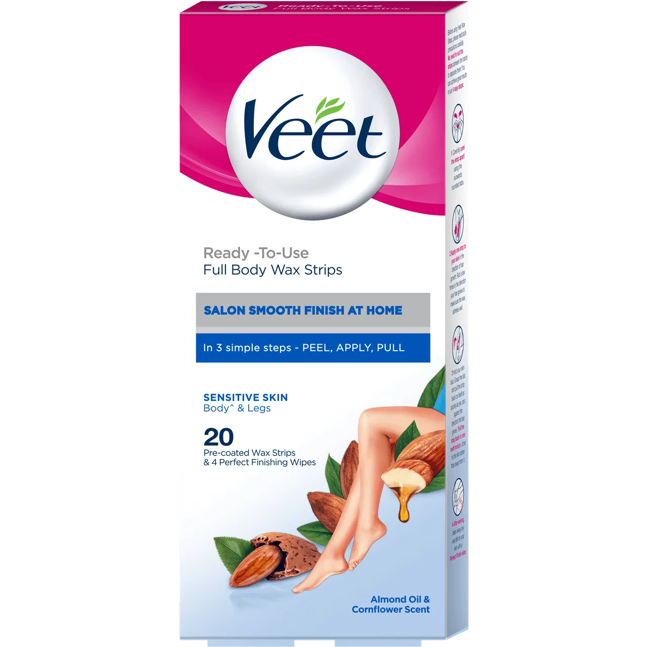 Veet Full Body Waxing Strips Sensitive Skin (20 strips)