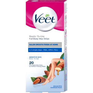 Veet Full Body Waxing Strips Sensitive Skin (20 strips)