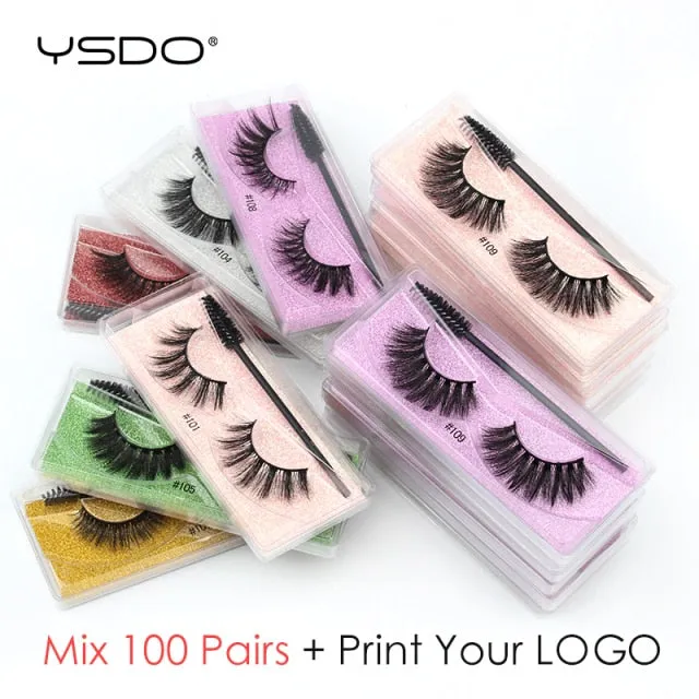 VenusFox Eyelash Wholesale 5/10/20/50/100 Pairs 3D Mink Lashes Natural False Eye Lashes Wholesale Mink Eyelashes Makeup Fake Lashes
