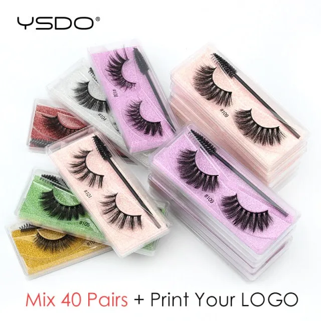 VenusFox Eyelash Wholesale 5/10/20/50/100 Pairs 3D Mink Lashes Natural False Eye Lashes Wholesale Mink Eyelashes Makeup Fake Lashes