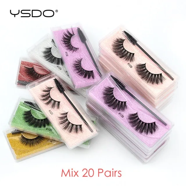 VenusFox Eyelash Wholesale 5/10/20/50/100 Pairs 3D Mink Lashes Natural False Eye Lashes Wholesale Mink Eyelashes Makeup Fake Lashes