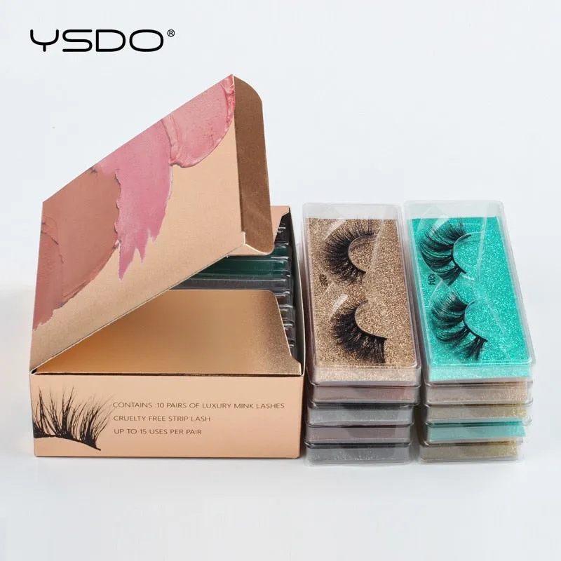 VenusFox Eyelash Wholesale 5/10/20/50/100 Pairs 3D Mink Lashes Natural False Eye Lashes Wholesale Mink Eyelashes Makeup Fake Lashes