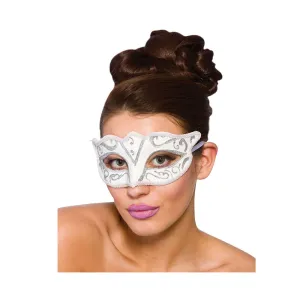Verona Eye Mask - White & Silver