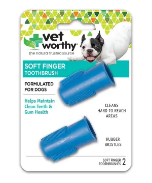 Vet Worthy Pet Fingerbrush (2 Dental Dog Care - Pack)