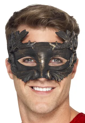Warrior God Metallic Masquerade Eyemask, Black