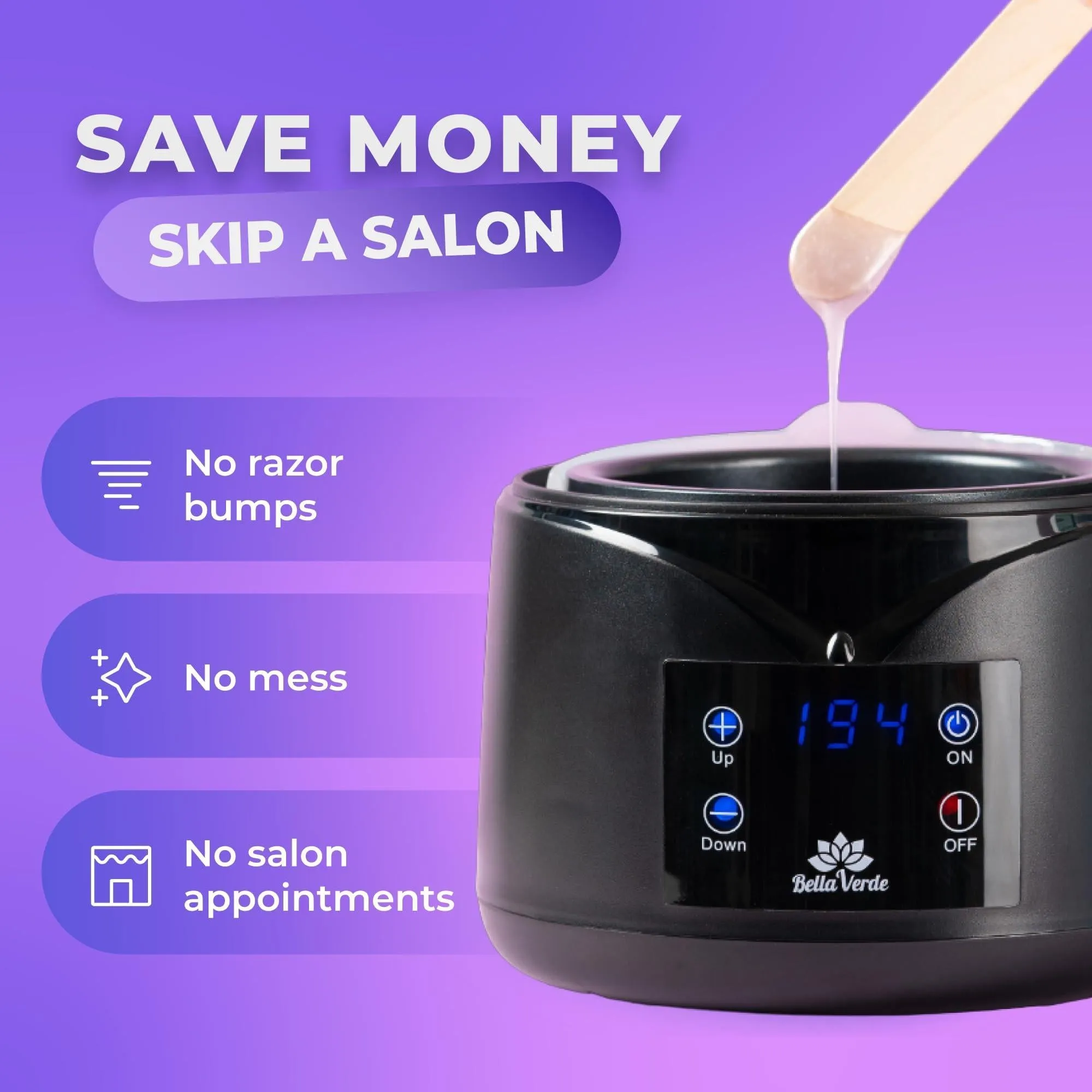 Waxing Kit for Women Men Hard Wax Kit for Hair Removal Wax Warmer All in One