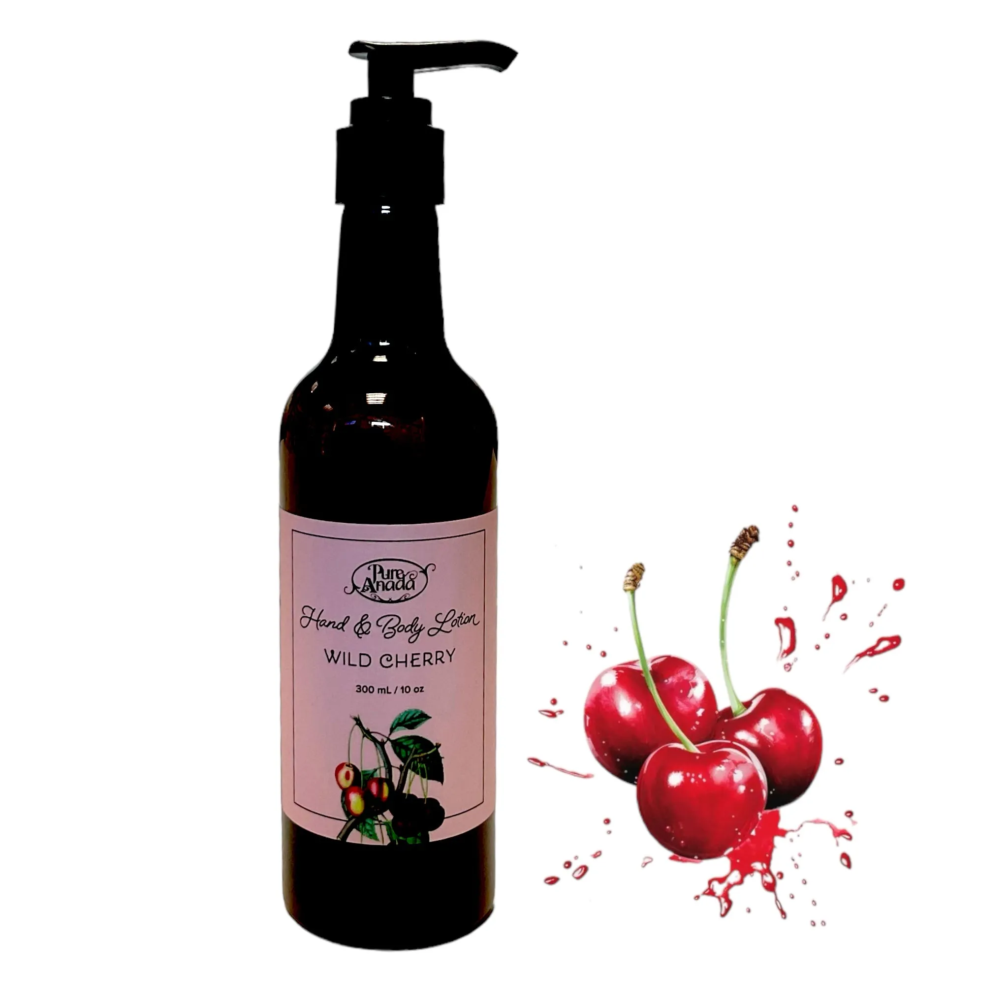 Wild Cherry Natural Hand & Body Lotion 300ml - Pure Anada