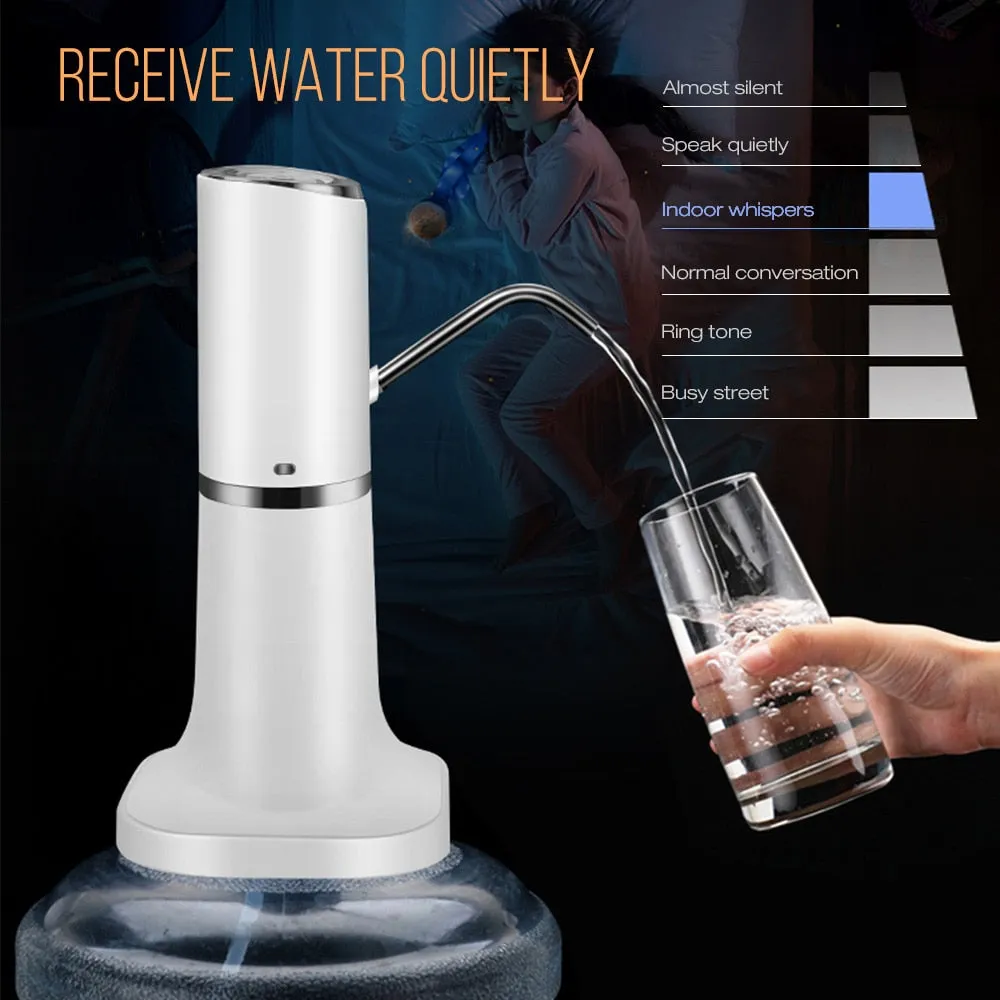 Wireless Water Bottle Pump Dispenser  USB Charge