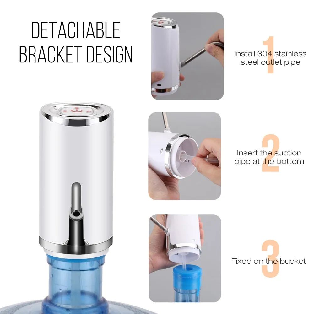 Wireless Water Bottle Pump Dispenser  USB Charge