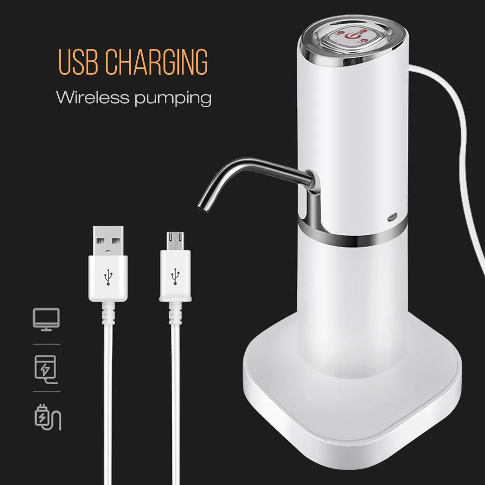 Wireless Water Bottle Pump Dispenser  USB Charge