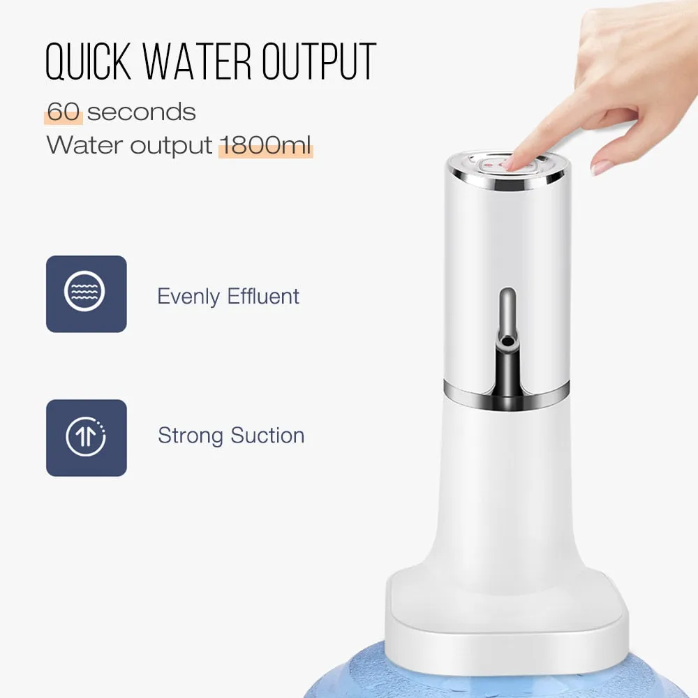 Wireless Water Bottle Pump Dispenser  USB Charge