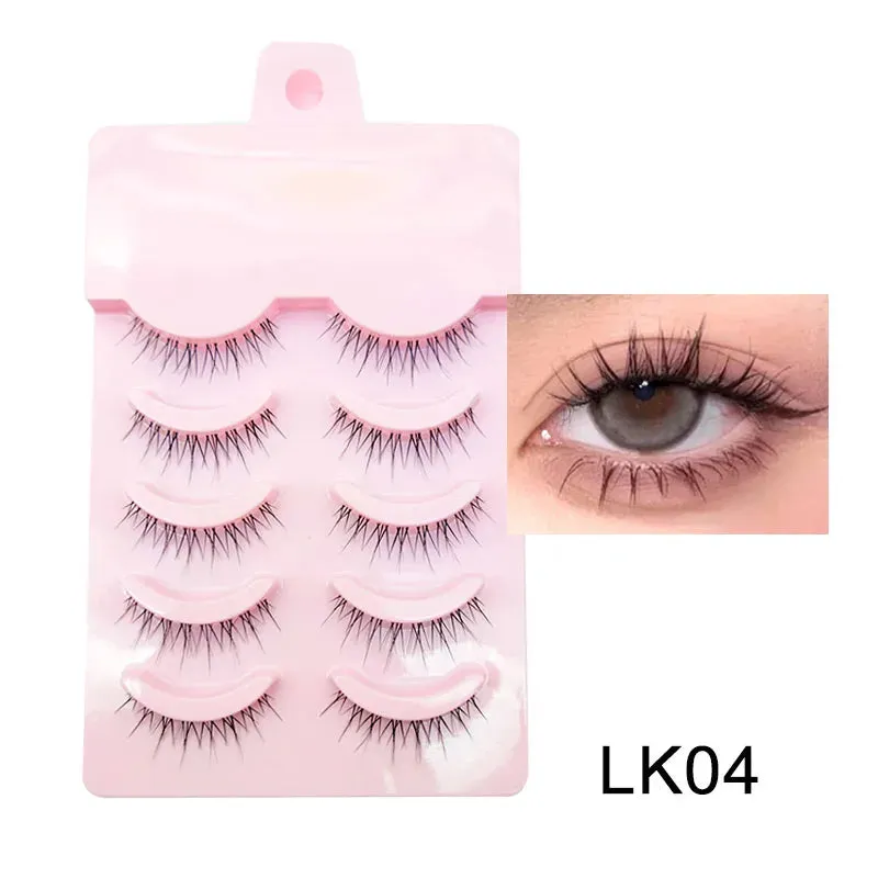 Wispy Manga Style Eyelashes Soft Natural Thick False Daily Eye Lashes Dating Makeup Eye Accessories 5 Pairs - 10pcs