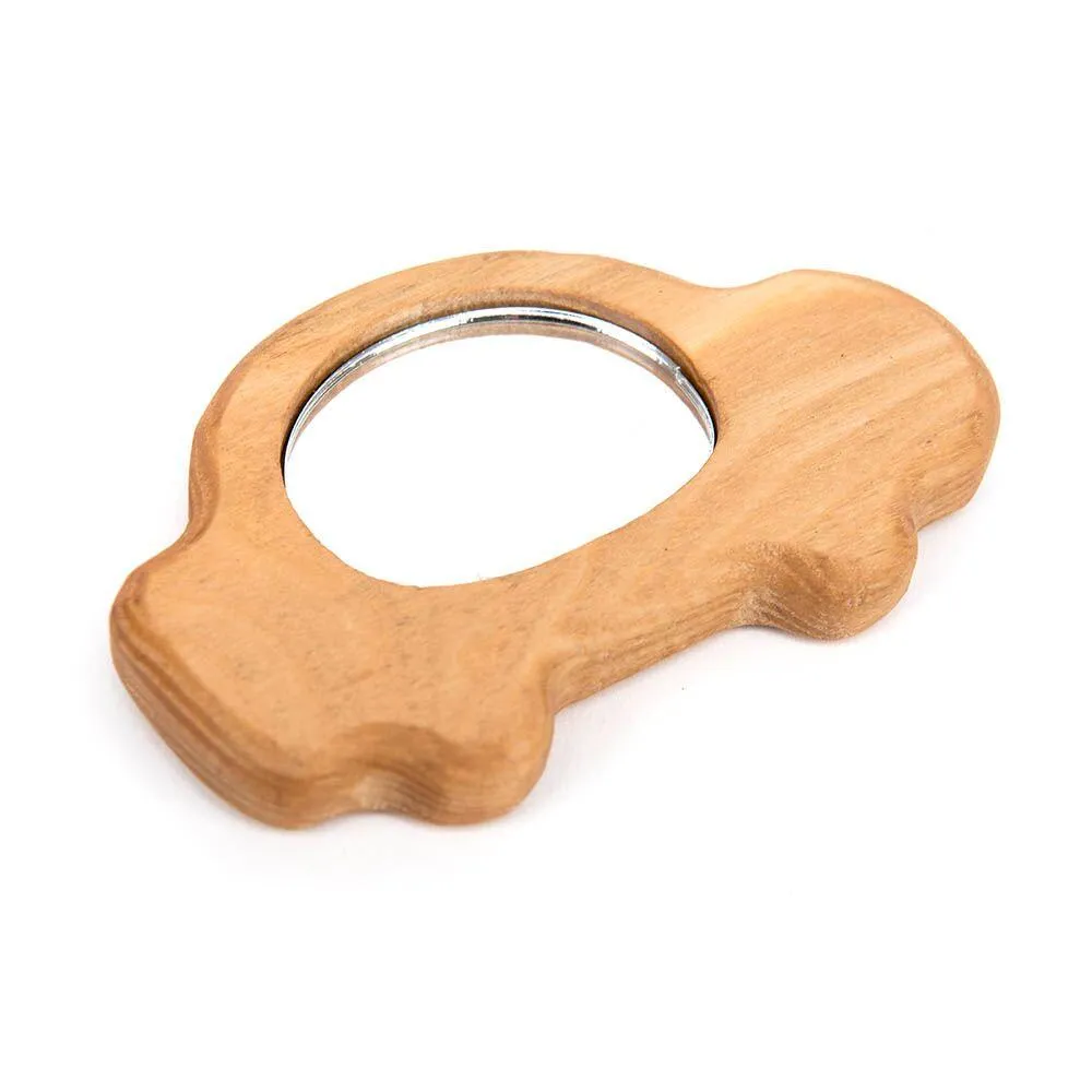 Wooden Hand Held Baby Mirrors 5pk