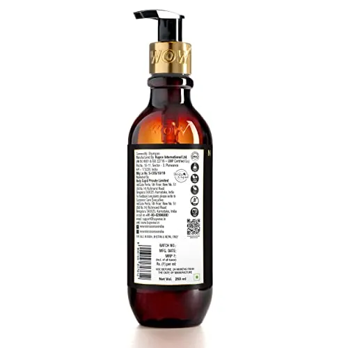 WOW Skin Science Hemp Shampoo for Strengthening and Restoring Hair - For Stressed Scalp & Dry Hair - 250ml