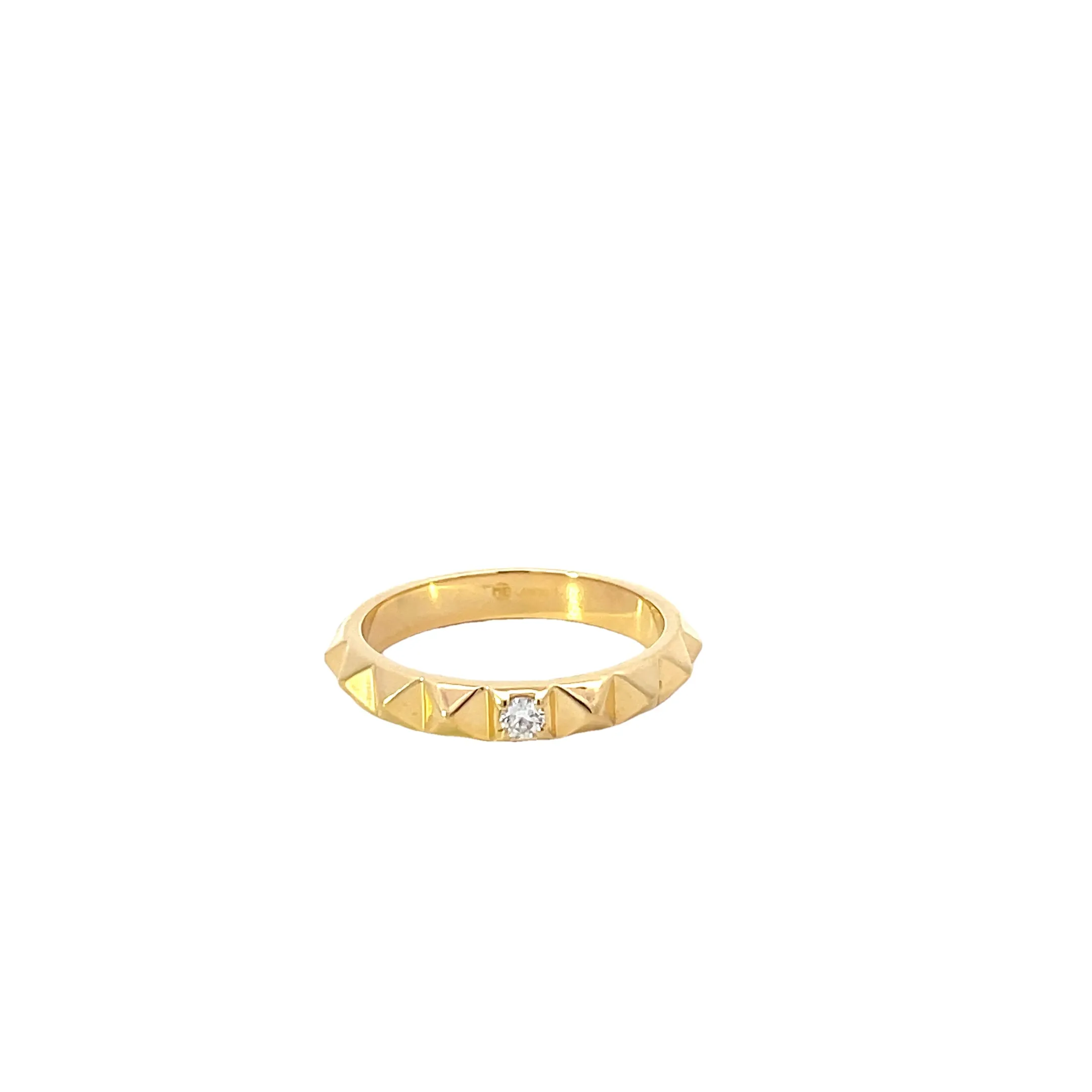 Yellow Modern Electrum Diamond Band